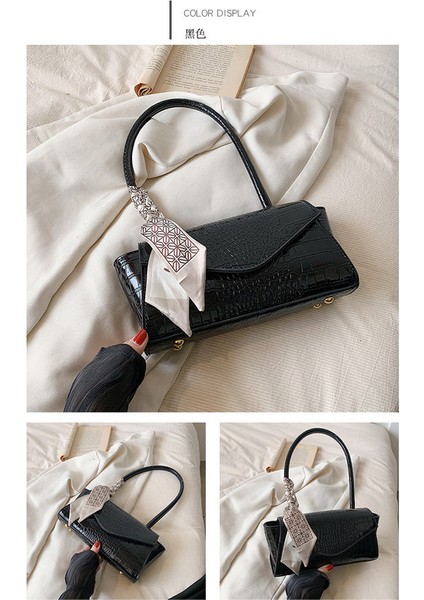 Kadınlar Için Yeni Timsah Desenli Ipek Eşarp Modaya Uygun ve Modaya Uygun Kore Tarzı Crossbody Çanta (Yurt Dışından) modelleri