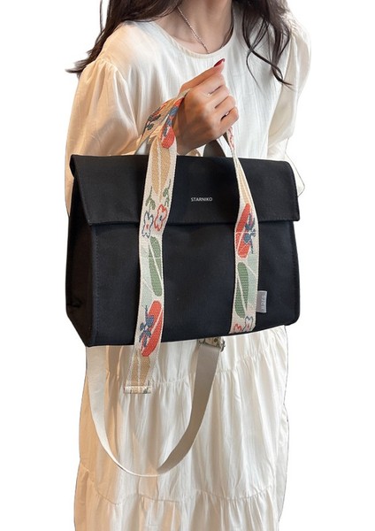 Kadınlar Için Yeni Trendy Basit Büyük Kapasiteli Kanvas Çok Yönlü Omuz Crossbody Çanta (Yurt Dışından)