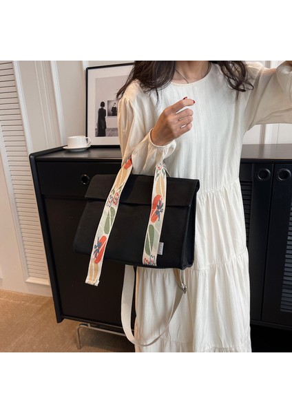 Kadınlar Için Yeni Trendy Basit Büyük Kapasiteli Kanvas Çok Yönlü Omuz Crossbody Çanta (Yurt Dışından) fiyatları