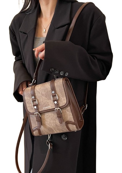 Kadınlar Için Modaya Uygun ve Modaya Uygun Kontrast Renkli Omuz Çapraz Askılı Çanta (Yurt Dışından)