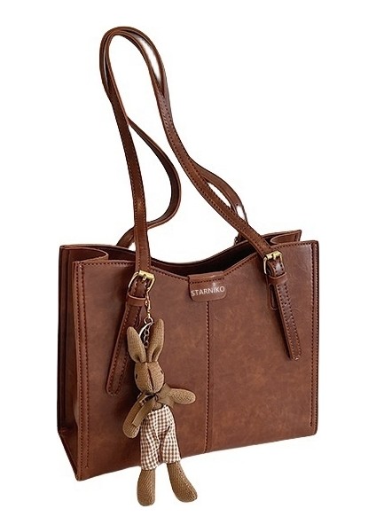 Kadın Sonbahar ve Kış Retro Moda Niş Çok Yönlü Omuz Crossbody Çanta (Yurt Dışından)