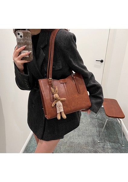 Kadın Sonbahar ve Kış Retro Moda Niş Çok Yönlü Omuz Crossbody Çanta (Yurt Dışından) modelleri