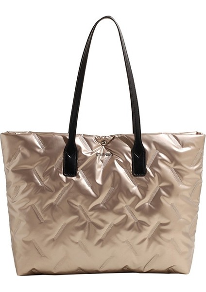 Kadınların Yeni Büyük Kapasiteli Aşağı Ceket Basit Omuz Çantası (Yurt Dışından)