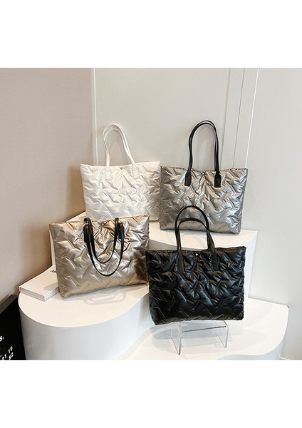 Kadınların Yeni Büyük Kapasiteli Aşağı Ceket Basit Omuz Çantası (Yurt Dışından) fiyatları