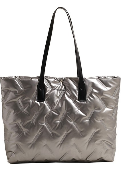 Kadınların Yeni Büyük Kapasiteli Aşağı Ceket Basit Omuz Çantası (Yurt Dışından)