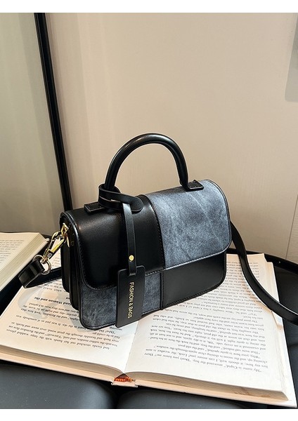 Kadınların Yeni Moda Basit Niş Retro Kontrast Tek Omuzlu Çapraz Askılı Çanta (Yurt Dışından) modelleri