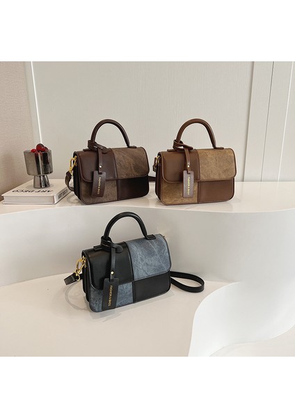 Kadınların Yeni Moda Basit Niş Retro Kontrast Tek Omuzlu Çapraz Askılı Çanta (Yurt Dışından) fiyatları