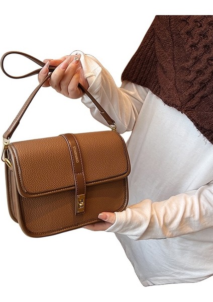 Kadınların Yeni Retro Moda Basit Moda Omuz Crossbody Çantası (Yurt Dışından)