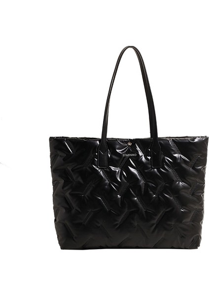 Kadınların Yeni Büyük Kapasiteli Aşağı Ceket Basit Omuz Çantası (Yurt Dışından)