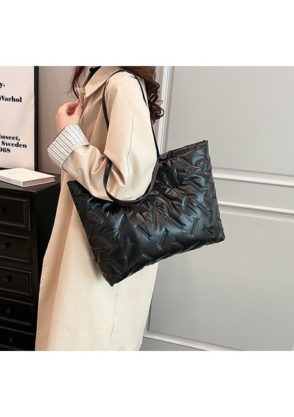 Kadınların Yeni Büyük Kapasiteli Aşağı Ceket Basit Omuz Çantası (Yurt Dışından) modelleri