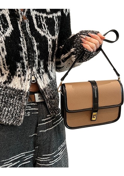 Kadınların Yeni Retro Moda Basit Moda Omuz Crossbody Çantası (Yurt Dışından)
