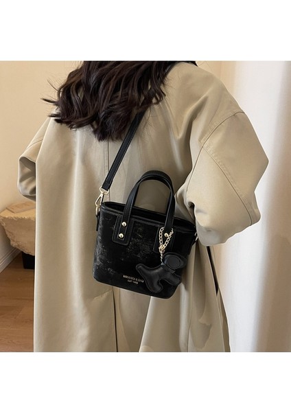 Yeni Kore Tarzı Moda Basit Çok Yönlü Kova Omuz Crossbody Çanta (Yurt Dışından) modelleri