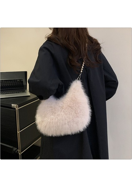Kadınların Yeni Kore Tarzı Niş Taklit Tilki Kürkü Omuz Crossbody Çantası (Yurt Dışından) fırsatları