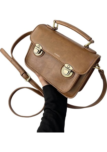 Sonbahar ve Kış Yeni Retro Moda Moda Omuz Crossbody Çanta (Yurt Dışından)