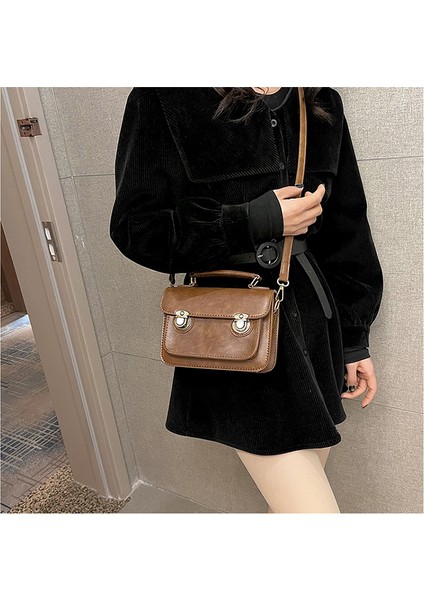 Sonbahar ve Kış Yeni Retro Moda Moda Omuz Crossbody Çanta (Yurt Dışından) fiyatları