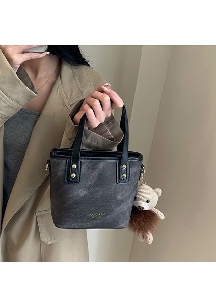 Kadınların Yeni Kore Tarzı Moda Kova Omuz Crossbody Çantası (Yurt Dışından) fırsatları