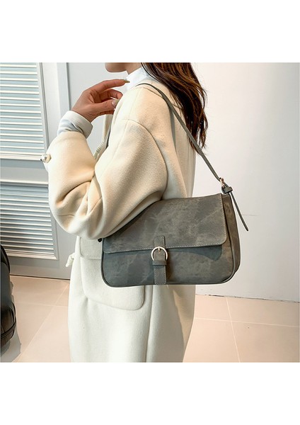 Kadın Yeni Maillard Retro Tarzı Omuz Crossbody Çanta (Yurt Dışından) modelleri
