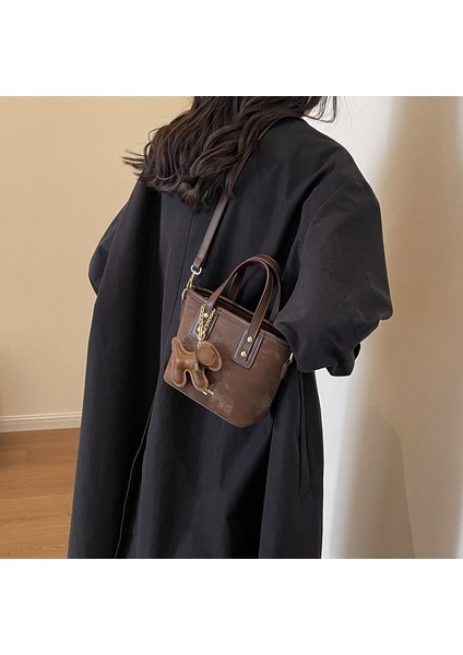 Yeni Kore Tarzı Moda Basit Çok Yönlü Kova Omuz Crossbody Çanta (Yurt Dışından) modelleri