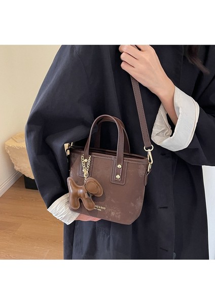 Yeni Kore Tarzı Moda Basit Çok Yönlü Kova Omuz Crossbody Çanta (Yurt Dışından) fırsatları
