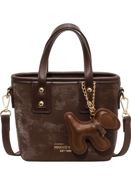 Yeni Kore Tarzı Moda Basit Çok Yönlü Kova Omuz Crossbody Çanta (Yurt Dışından)