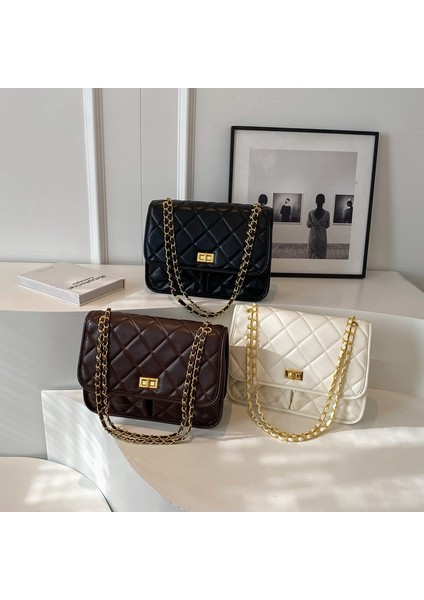 Retro Büyük Kapasiteli Eşkenar Dörtgen Zincirli Küçük Hoş Kokulu Omuz Çantası (Yurt Dışından) fiyatları