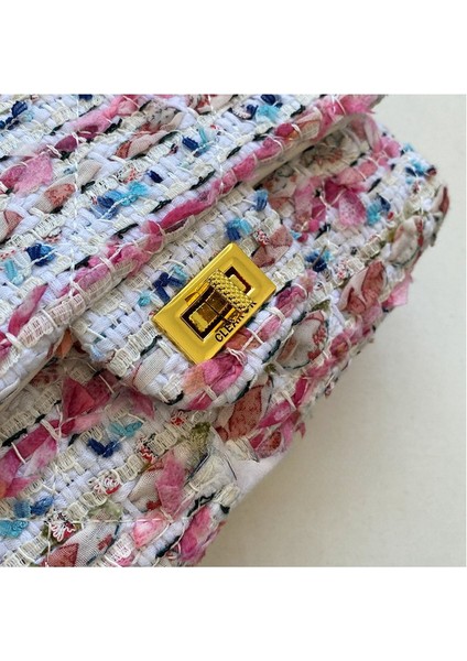 Kadın Yeni Kontrast Renk Yün Moda Zincir Omuz Crossbody Çanta (Yurt Dışından) indirimleri