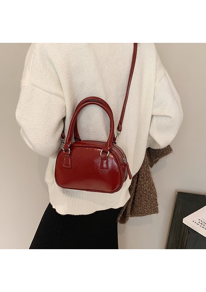Kadın Yeni Kore Tarzı Boston Moda Çok Yönlü Omuz Crossbody Çanta (Yurt Dışından) modelleri