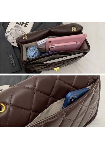 Retro Büyük Kapasiteli Eşkenar Dörtgen Zincirli Küçük Hoş Kokulu Omuz Çantası (Yurt Dışından) indirimleri