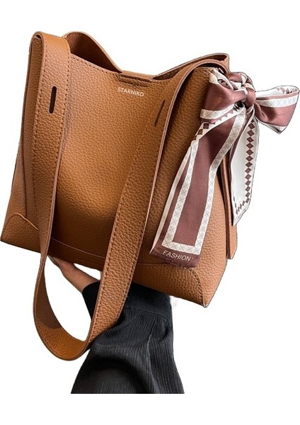 Kadın Yeni Retro Moda Büyük Kapasiteli Kova Omuz Çantası (Yurt Dışından)