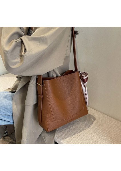 Kadın Yeni Retro Moda Büyük Kapasiteli Kova Omuz Çantası (Yurt Dışından) indirimleri