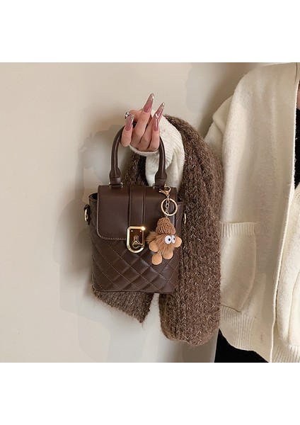 Kadınların Yeni Üst Düzey Retro Eşkenar Dörtgen Moda Omuz Crossbody Çantası (Yurt Dışından) indirimleri