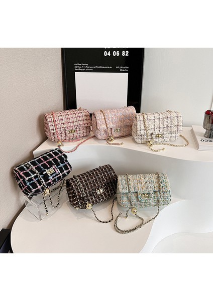 Kadın Yeni Stil Küçük Kokulu Yün Moda Zincir Omuz Crossbody Çanta (Yurt Dışından) fırsatları