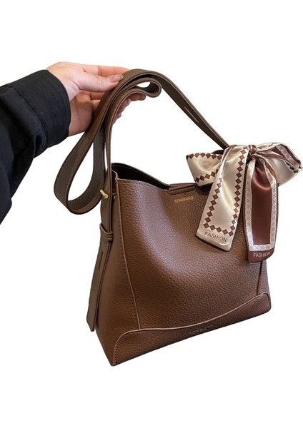 Kadın Yeni Retro Moda Büyük Kapasiteli Kova Omuz Çantası (Yurt Dışından)