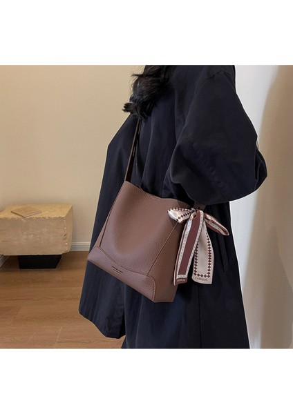 Kadın Yeni Retro Moda Büyük Kapasiteli Kova Omuz Çantası (Yurt Dışından) modelleri