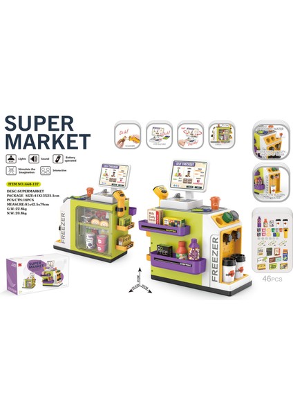 Çocuk Oyun Evi Süpermarket Oyuncak Seti (Yurt Dışından)