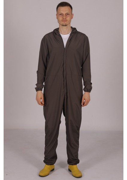 Gri Işçi Tulumu Balıkçı Çiftçi Bahçıvan Kuaför Laboratuvar Sıvı Geçirmez Terletmez Kumaş Unisex fiyatları