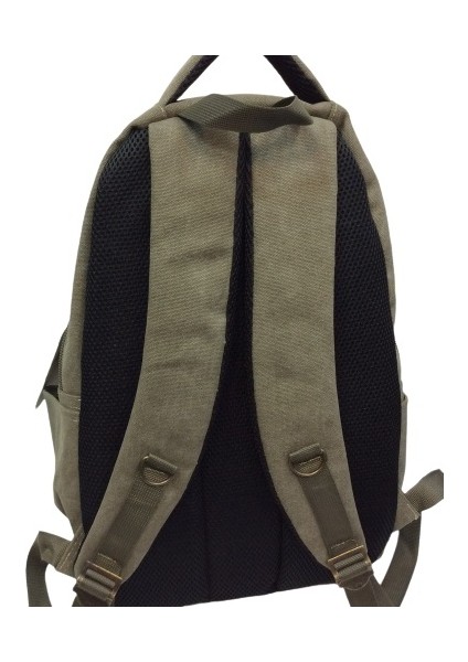 Escape 307 Dağcı Sırt Çantası Kanvas Kumaş Sırt Çantası Laptop Bölmeli Spor Outdoor Günlük Kullanım Ortopedik Haki fırsatları