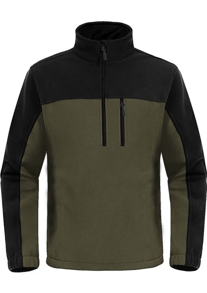 Erkek Quarter Zip Yarım Fermuarlı Cepli Polar fiyatları