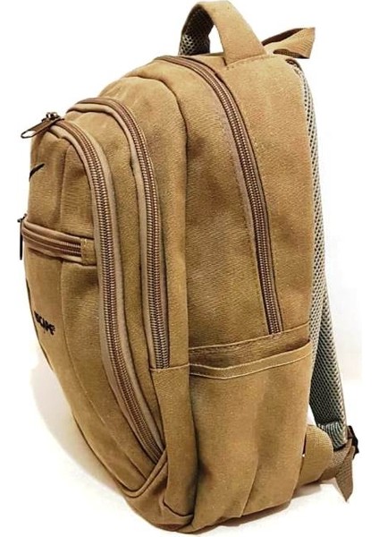 Escape 307 Dağcı Sırt Çantası Kanvas Kumaş Sırt Çantası Laptop Bölmeli Spor Outdoor Günlük Kullanım Bej modelleri