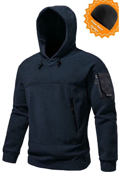 Ghassy Co. Erkek Military Sport Warm Outdoor Kapüşonlu Polar Ceket 