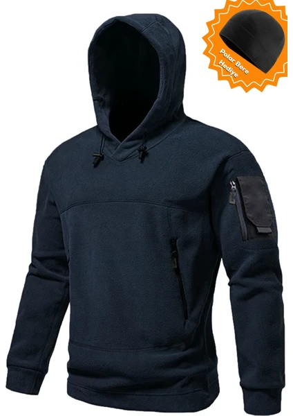 Ghassy Co. Ghassy Co. Erkek Military Sport Warm Outdoor Kapüşonlu Polar Ceket 