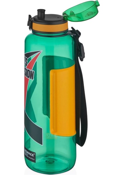 1200ML Büyük Boy Sports Passion Kayma Yapmayan Tutma Bölmeli Tritan Su Matarası modelleri