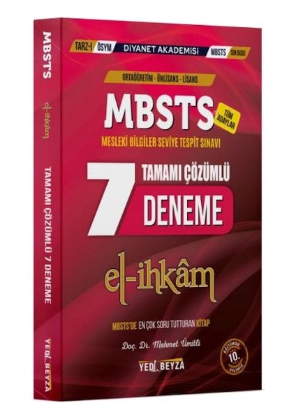 Yedibeyza 2024 Mbsts El-Ihkam Tamamı Çözümlü 7 Deneme