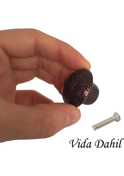 8 Adet Bakır Mantar Düğme Kulp Mobilya Çekmece Dolap Kapak Kulbu Metal Kulp Aksesuarları Vidalı fiyatları