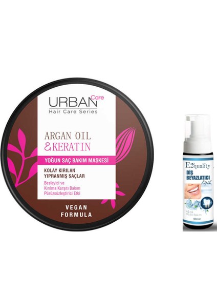 Argan Oil & Keratin Saç Bakım Maskesi - Diş Köpüğü