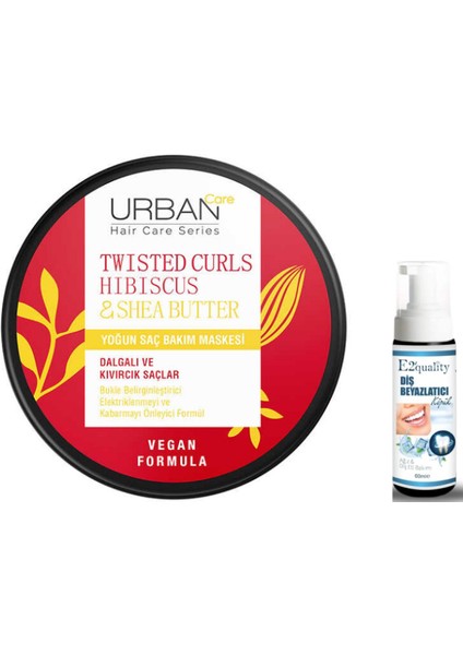 Twisted Curls Hibiscus & Shea Butter Saç Bakım Maskesi - Diş Köpüğü