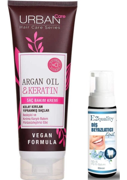 Argan Oil & Keratin Saç Bakım Kremi - Diş Köpüğü
