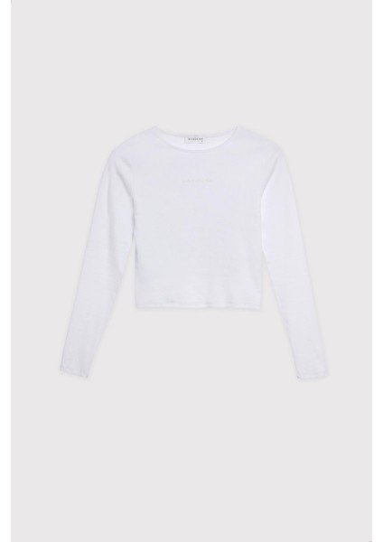 Bisiklet Yaka Uzun Kol T-Shirt