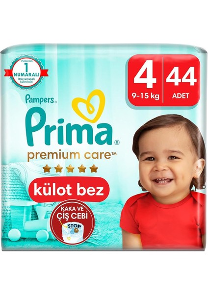 Külot Bebek Bezi Premium Care 4 Beden 44 Adet Maxi Ikiz Paket