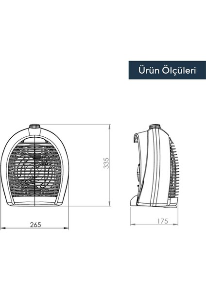 Bej Fanlı Isıtıcı 2000 W LX - 6331